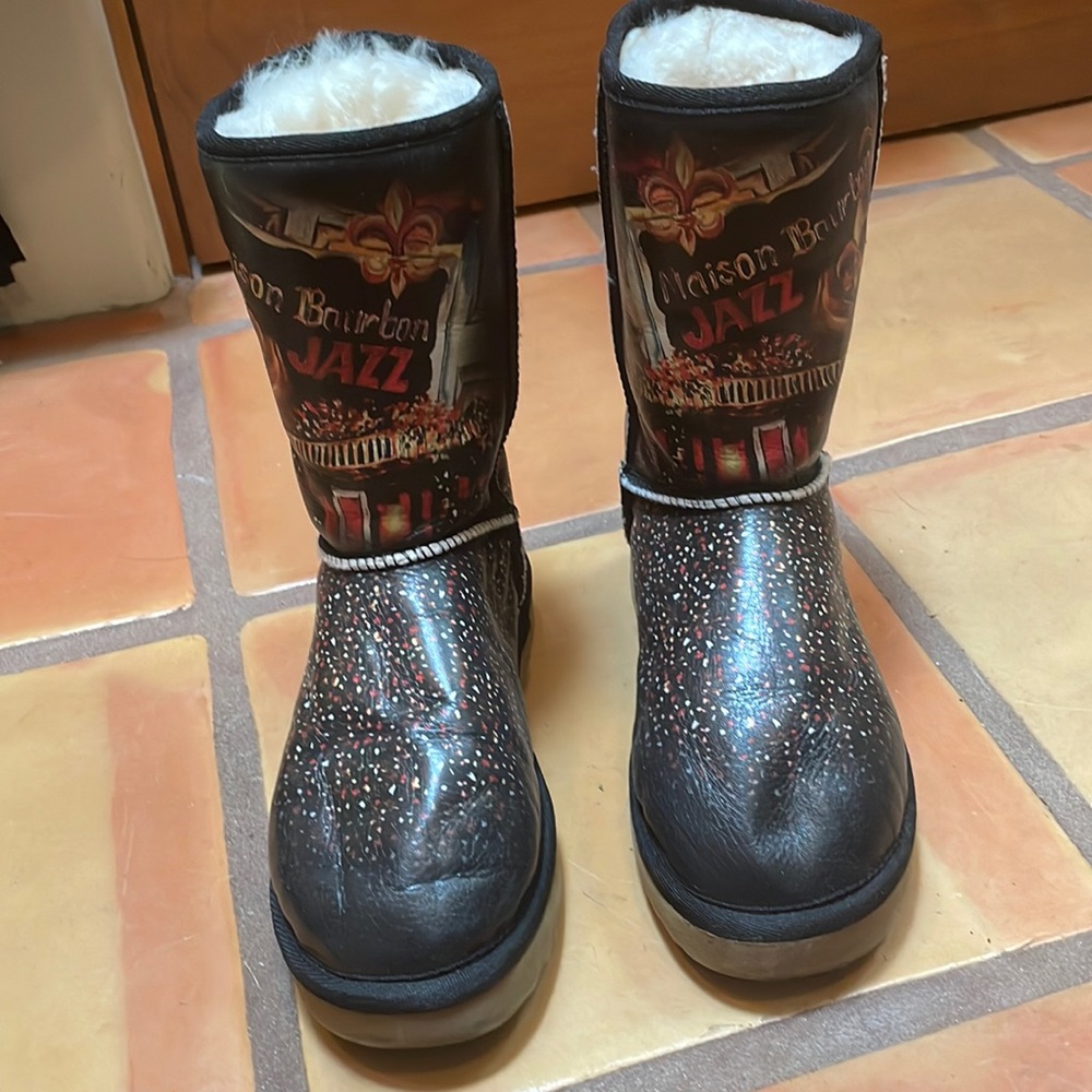Icon New Orleans Jazz Mid-Calf Leather Boots